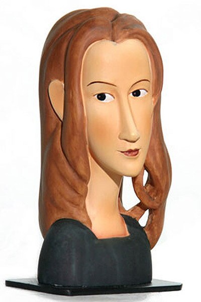 Protrait Jeanne Hebuterne Face Bust By Modigliani Statue Head Replica